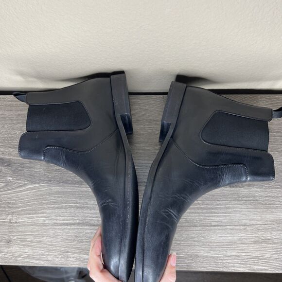 Hugo Boss Hubot Chelsea Black Leather Boots Men's Size 10 EUC - Picture 7 of 10